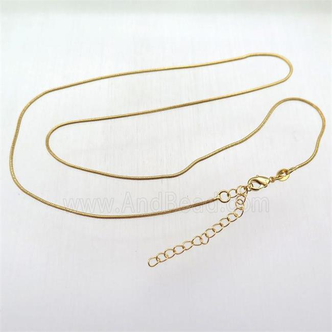 copper necklace chain, gold plated