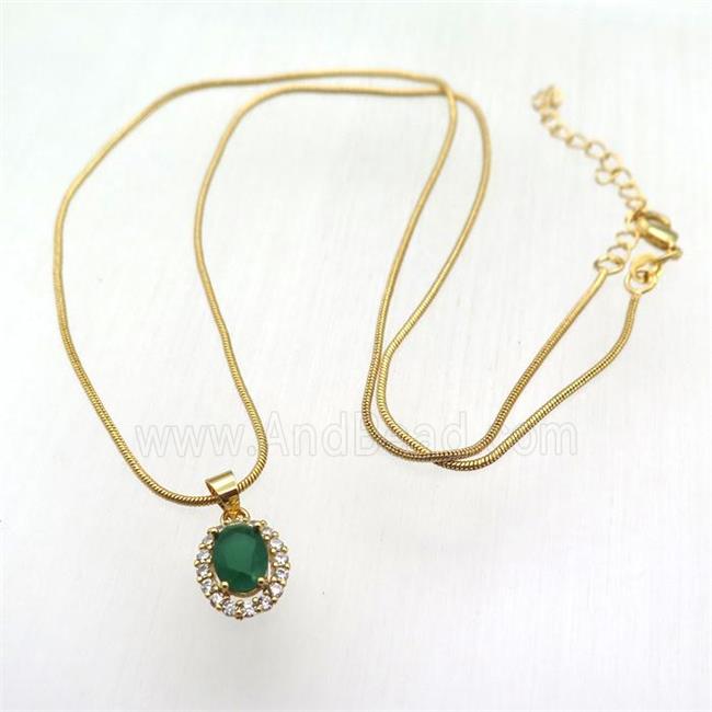 copper necklace, gold plated