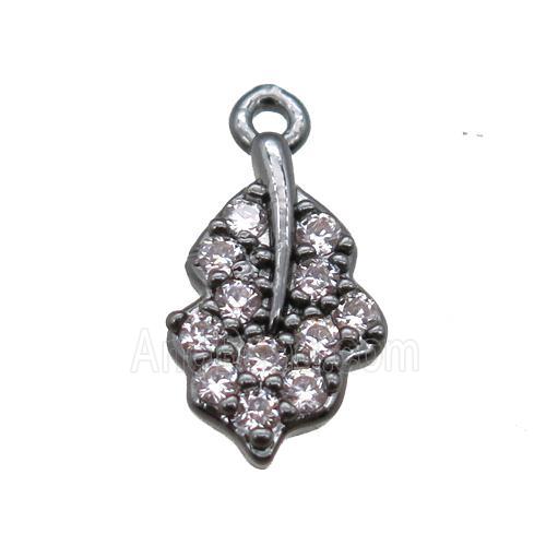 copper pendant paved zircon