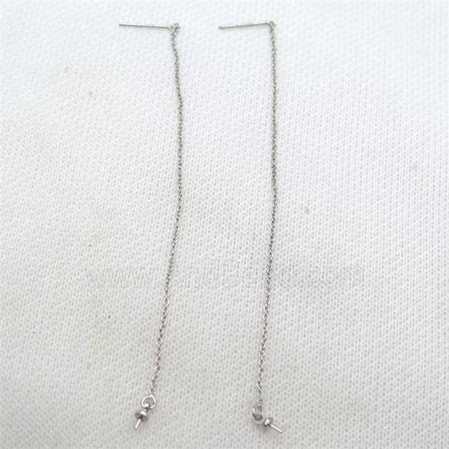 copper Stud Earrings wire, platinum plated