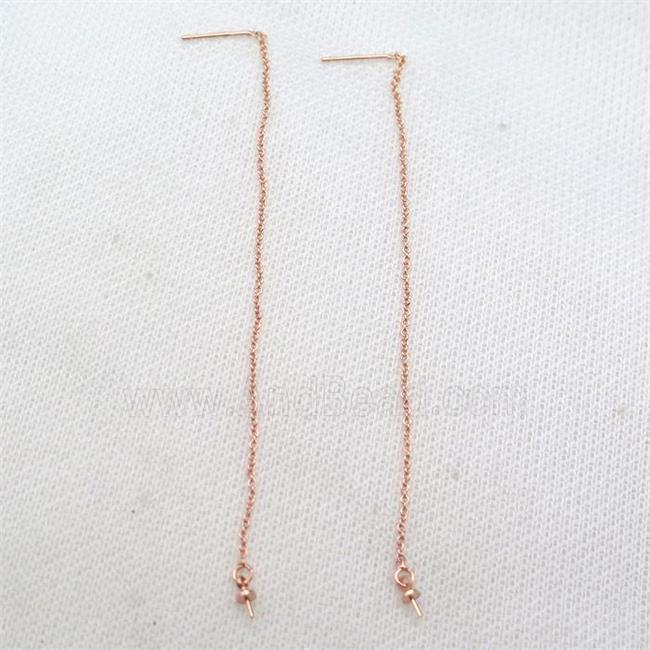 copper Stud Earrings wire, rose gold