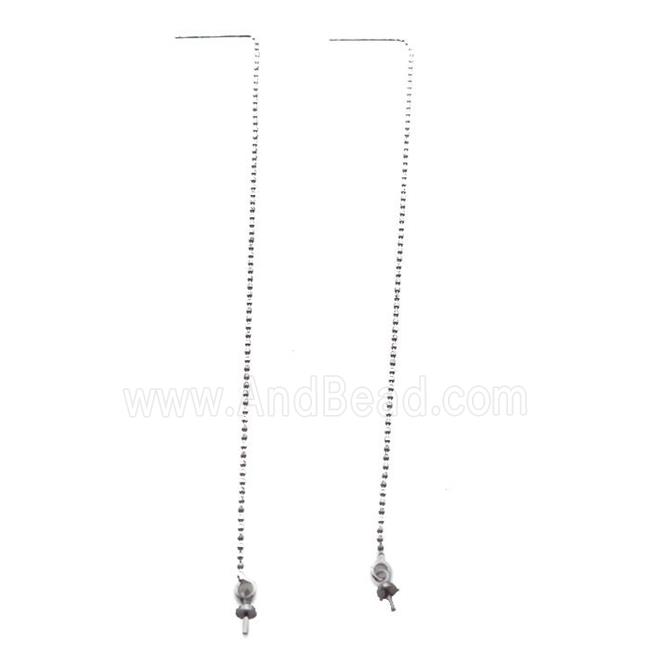copper Stud Earrings wire, platinum plated