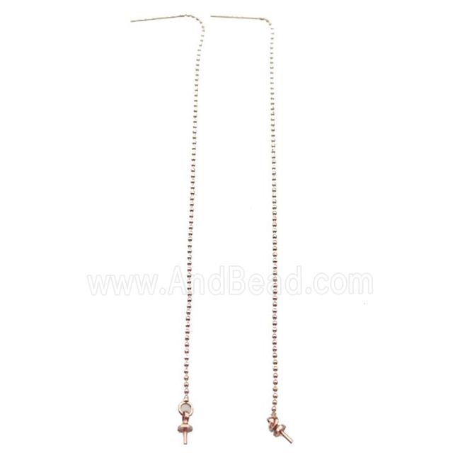 copper Stud Earrings wire, rose gold
