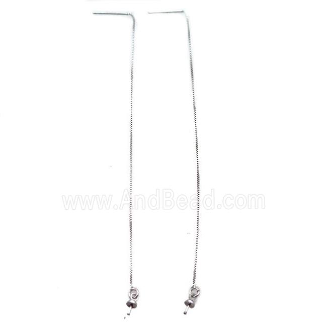 copper Stud Earrings wire, platinum plated