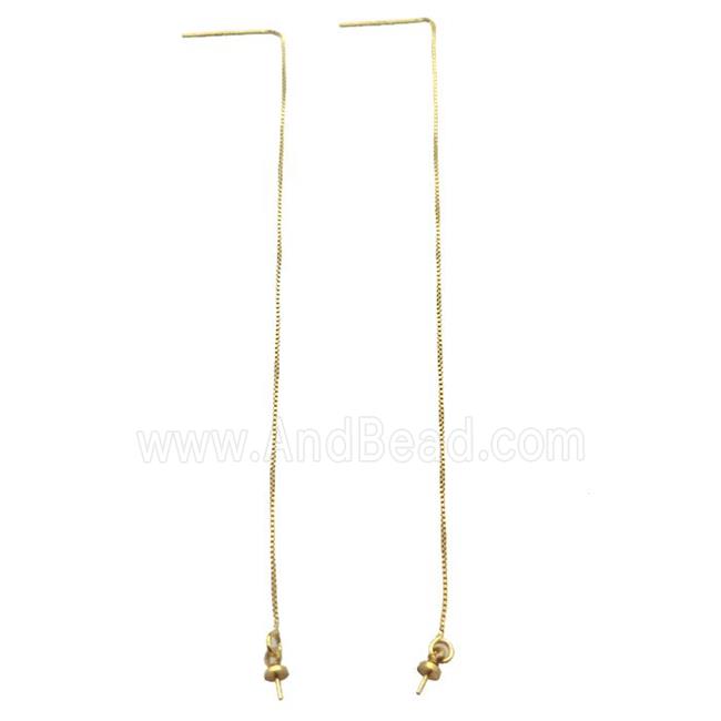 copper Stud Earrings wire, gold plated