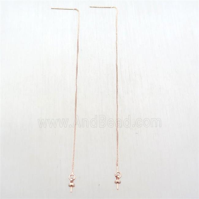 copper Stud Earrings wire, rose gold