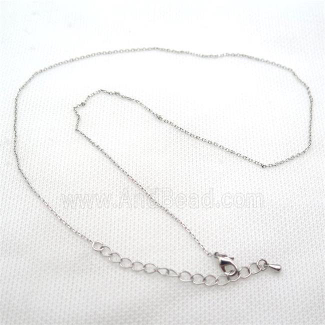 copper Necklace Chain, platinum plated