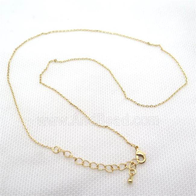 copper Necklace Chain, gold plated