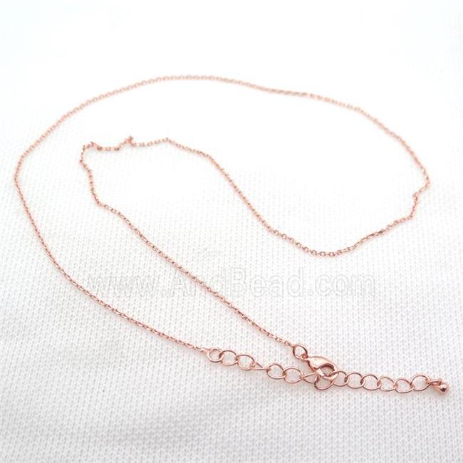 copper Necklace Chain, rose gold