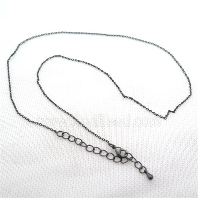 copper Necklace Chain, black plated