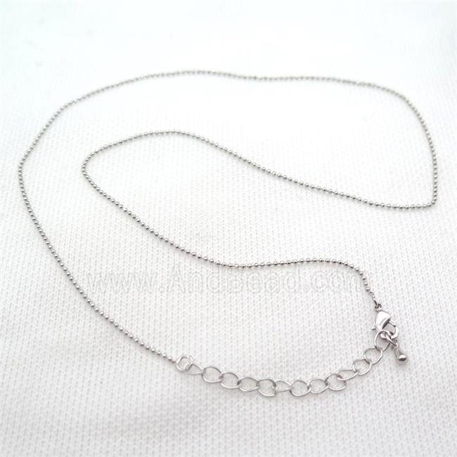 copper Necklace Chain, platinum plated