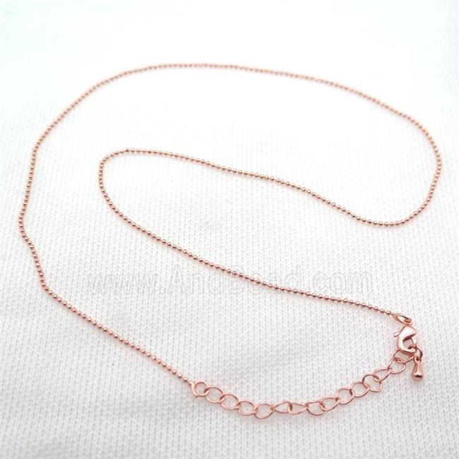 copper Necklace Chain, rose gold