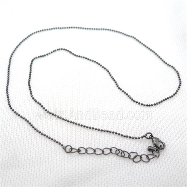 copper Necklace Chain, black plated