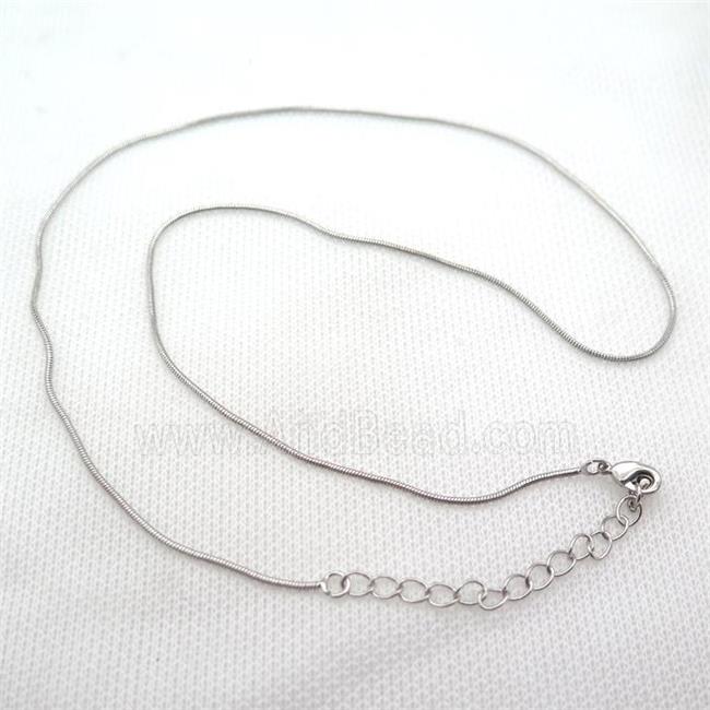 copper Necklace Chain, platinum plated
