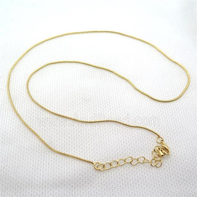 copper Necklace Chain, gold plated