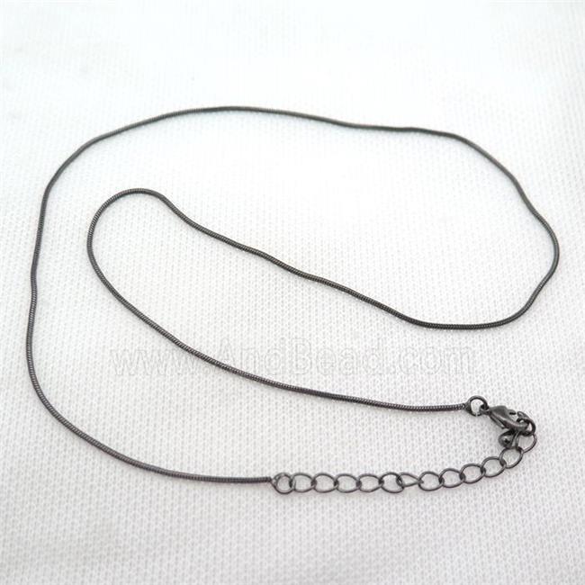 copper Necklace Chain, black plated