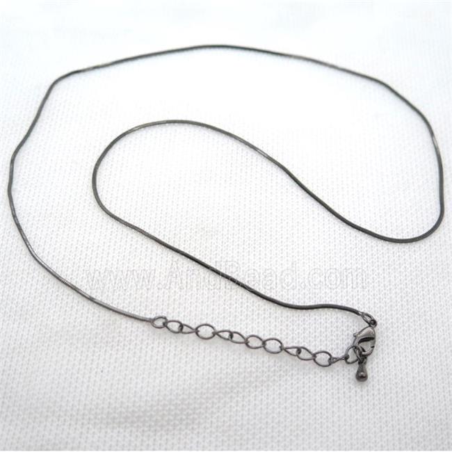 copper Necklace Chain, black plated