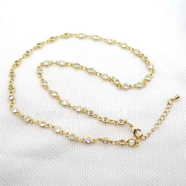 copper necklace Chain, gold plated
