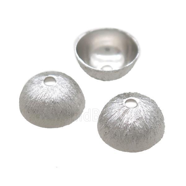brushed copper bail for tassel, platinum plated