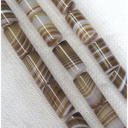 coffee stripe Agate beads