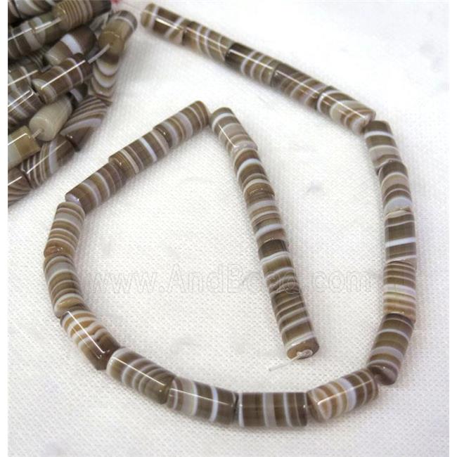 coffee stripe Agate beads