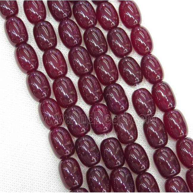 mauve Agate barrel Beads