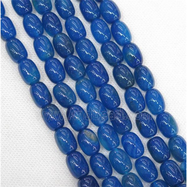 blue Agate barrel Beads