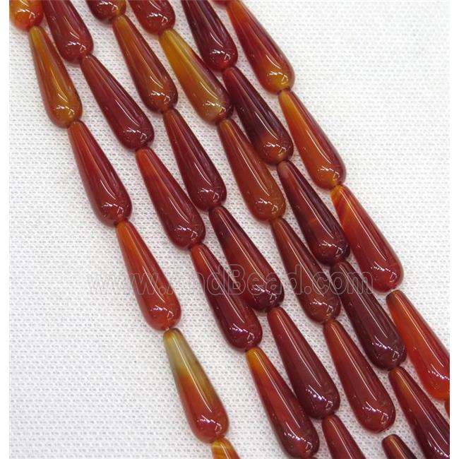 red Agate teardrop beads