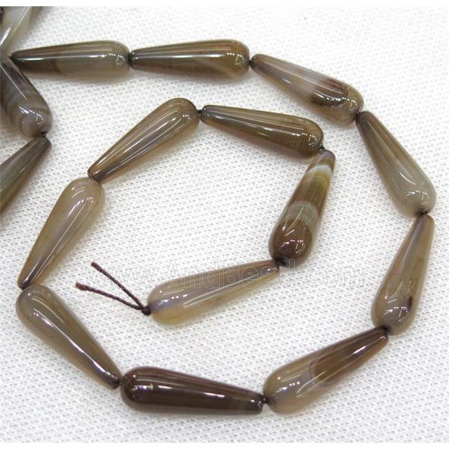 smoky Agate teardrop beads