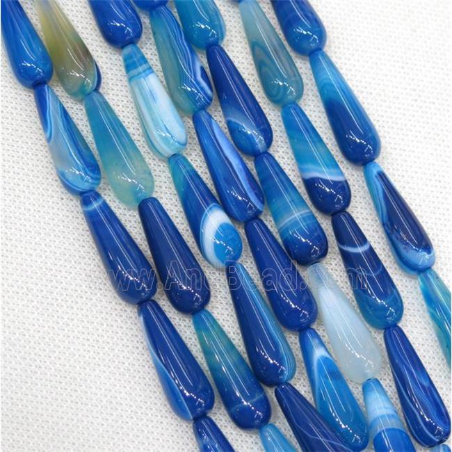 blue Agate teardrop beads