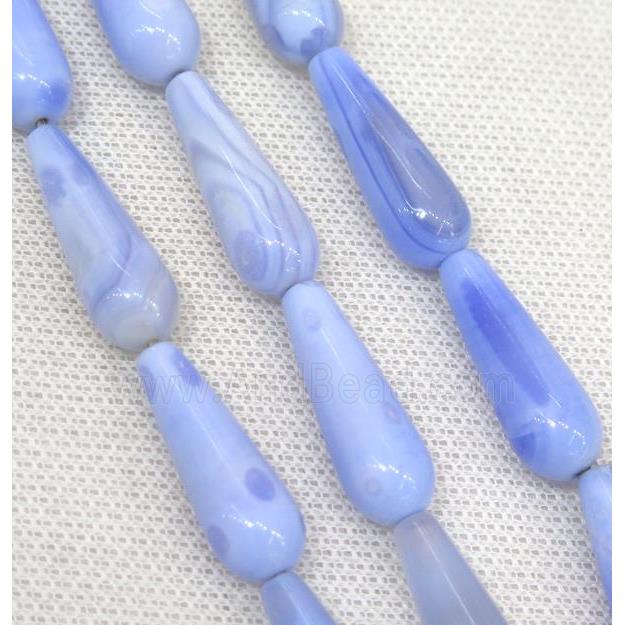 blue Agate teardrop beads