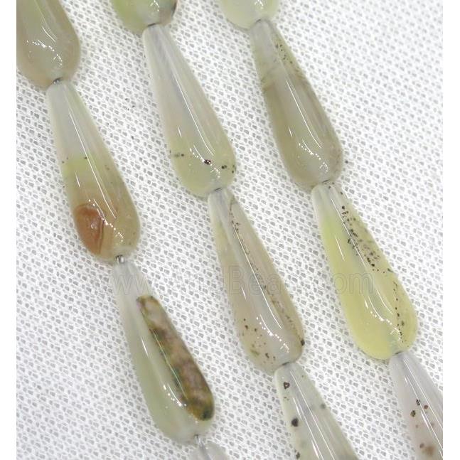 gray Agate teardrop beads