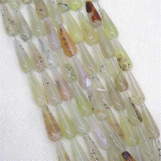 gray Agate teardrop beads
