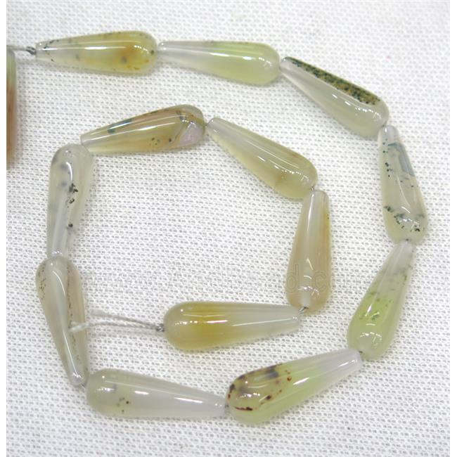 gray Agate teardrop beads