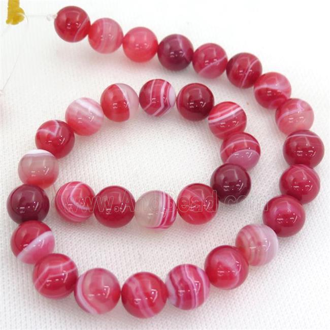 round red striped Agate Beads