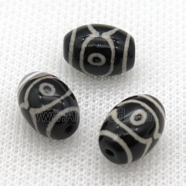 tibetan DZi barrel beads