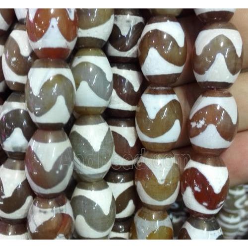 tibetan agate barrel beads