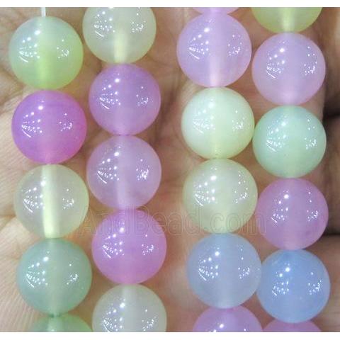 round agate beads, mixed color