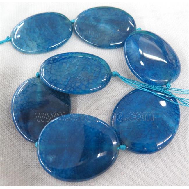blue Agate bead, teardrop