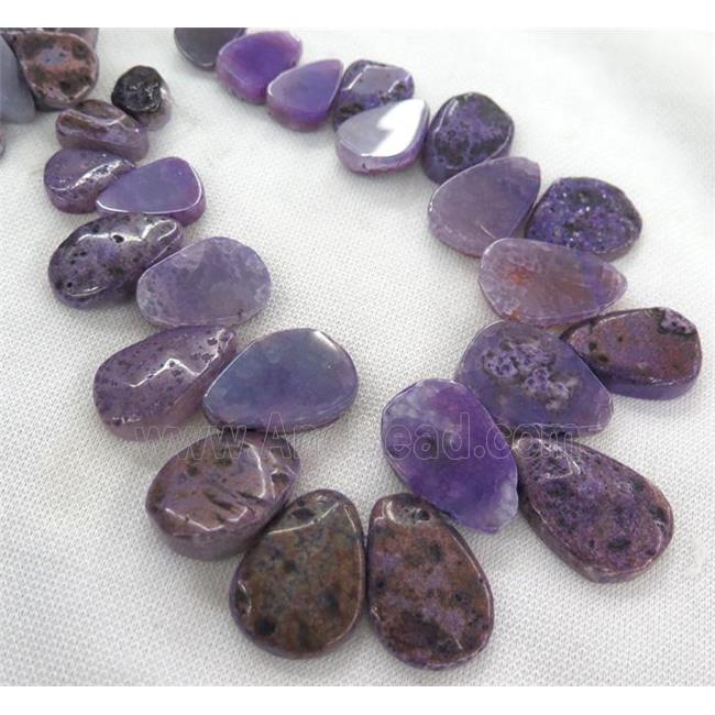 Agate loose bead, teardrop