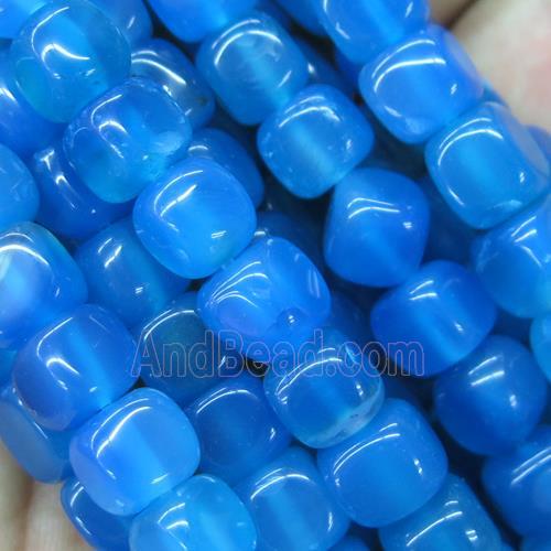 skyblue Agate cube beads