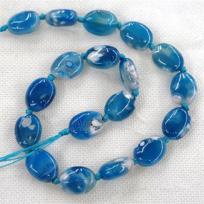 blue Cherry Agate beads, oval