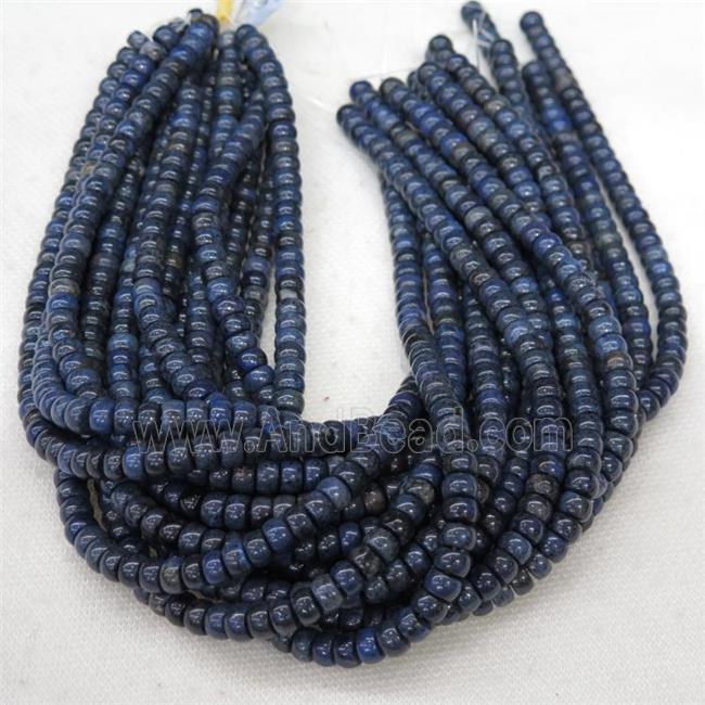Blue Dumortierite Beads, barrel
