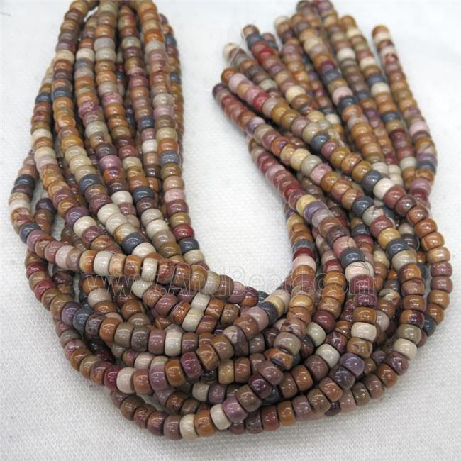 sunset Mookaite barrel beads