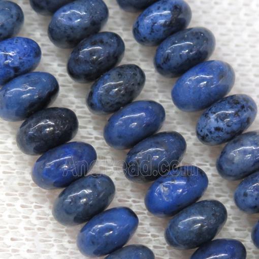 Blue Dumortierite rondelle beads