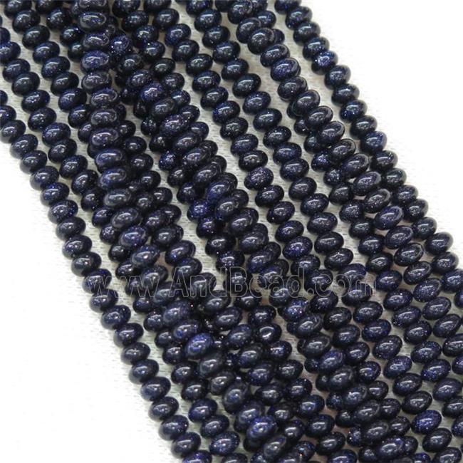 blue SandStone rondelle beads