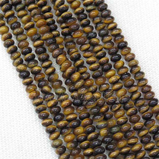 yellow Tiger eye stone rondelle beads