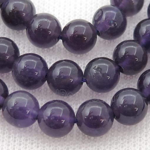 round purple Amethyst beads