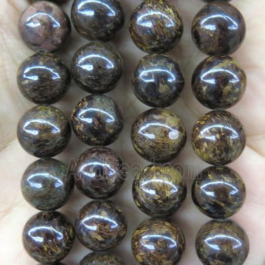 round Bronzite beads