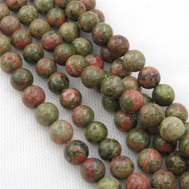 round Unakite beads